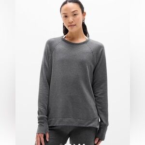 Athleta Charcoal Grey Heather Coaster Luxe Recover Sweatshirt